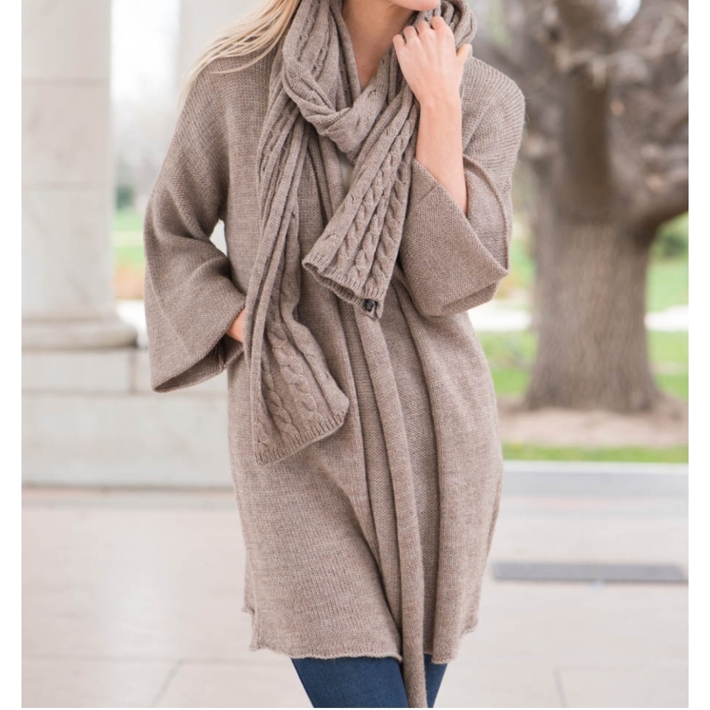 Alpaca & Wool Gretty Zueger Open Cardigan Sweater, XS